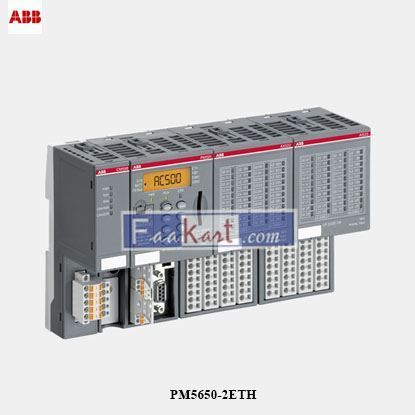 Picture of PM5650-2ETH  1SAP141000R0278 ABB   AC500 CPU,80MB,24VDC,ETH