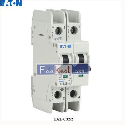 Picture of FAZ-C32/2  EATON    current switch, 32A, 2p, C-Char, DC current    279143