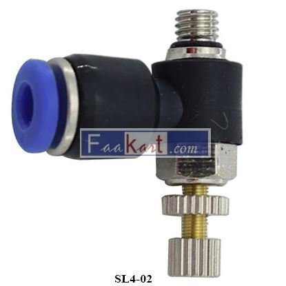 Picture of SL4-02 Control Pneumatic Speed Flow Male Connectors Hand Valve
