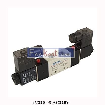 Picture of 4V220-08-AC220V 5 Ways 2 Positions Air Control Solenoid Valve