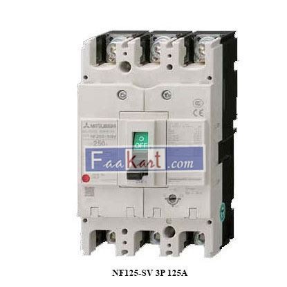 Picture of NF125-SV 3P 125A    Mitsubishi Electric NF125 SV 3P 125A - 25 kA, 125 A Moulded Case Circuit Breaker with Thermal Magnetic