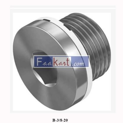 Picture of B-3/8-20 Festo Galvanized Steel Blanking Plug for 20mm