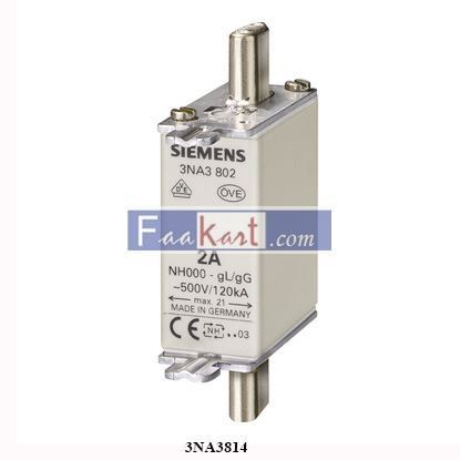 Picture of 3NA3814 SIEMENS LV HRC fuse element