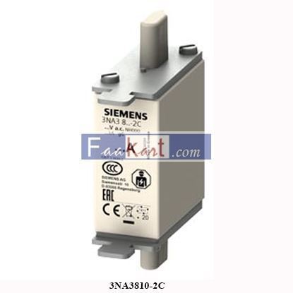 Picture of 3NA3810-2C  Siemens LV HRC fuse link GG/gL size 000, 25A, 500 V