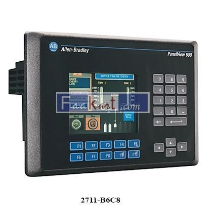 Picture of 2711-B6C8 Allen-Bradley PanelView 600 Color Keypad/Touch, DH+/RS-232, AC Power