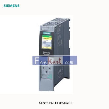 Picture of 6ES7513-1FL02-0AB0   SIEMENS    CENTRAL PROCESSING UNIT WITH WORKING MEMORY 450 KB
