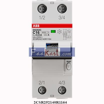 Picture of 2CSR252140R1164 ABB  DS202C C16 A30  Residual Current Circuit Breaker