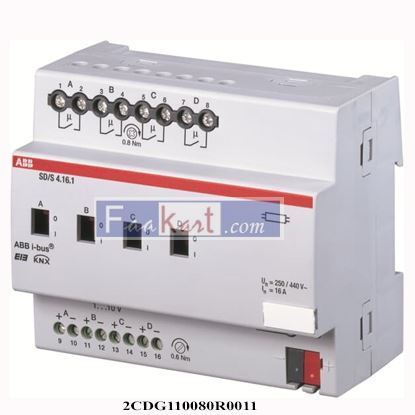 Picture of 2CDG110080R0011  ABB  SD/S 4.16.1 Switch-/Dim Actuator, 4-fold, 16 A, MDRC