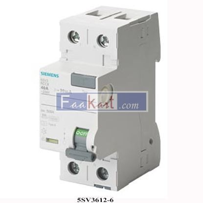 Picture of 5SV36126 |  5SV3612-6 | SIEMENS | Residual current operated circuit breaker