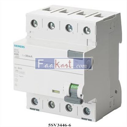 Picture of 5SV3446-6  |  5SV34466  |  SIEMENS  Residual current operated circuit breaker