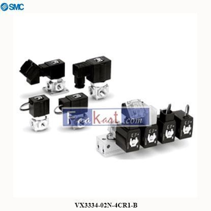 Picture of VX3334-02N-4CR1-B    SMC   B direct op 3 port solenoid valve