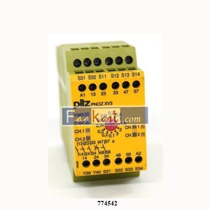 Picture of 774542   PILZ   PNOZ XV3 SAFETY RELAY 3/24VDC 3N/O 2N/O T.