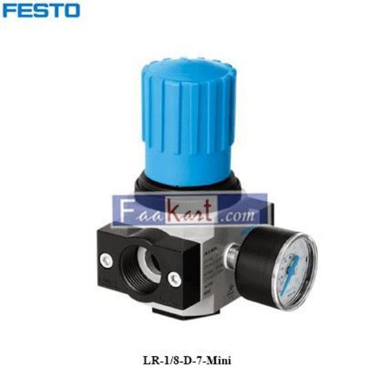 Picture of LR-1/8-D-7-Mini   Festo   Pressure Regulator with Gauge 0.5 ... 7bar, 1000L/min   LR-1/8-D-7-MINI