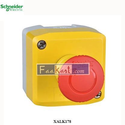 Picture of XALK178   Schneider Electric    Emergency Stop Switches  / Control Station, SPST-NC, 1 Position