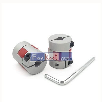 Picture of 2PCS 5mm to 8mm Aluminium Plum Flexible Shaft Coupling 30mm Length 25mm Diameter Connector Flexible Coupler for 3D Printer CNC Machine and Servo Stepped Motor   VICHSAMWY