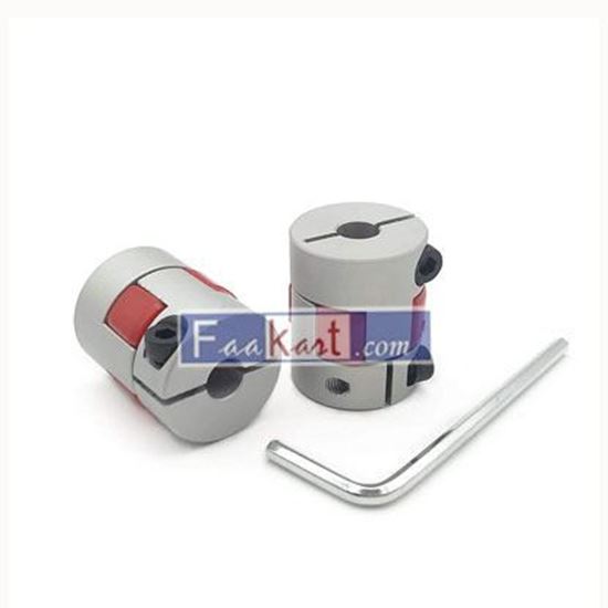 Picture of 2PCS 5mm to 8mm Aluminium Plum Flexible Shaft Coupling 30mm Length 25mm Diameter Connector Flexible Coupler for 3D Printer CNC Machine and Servo Stepped Motor   VICHSAMWY