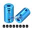 Picture of Shaft Coupling 5mm to 6mm Bore L25xD14 Robot Motor Wheel Rigid Coupler Connector Blue   Unique Bargains