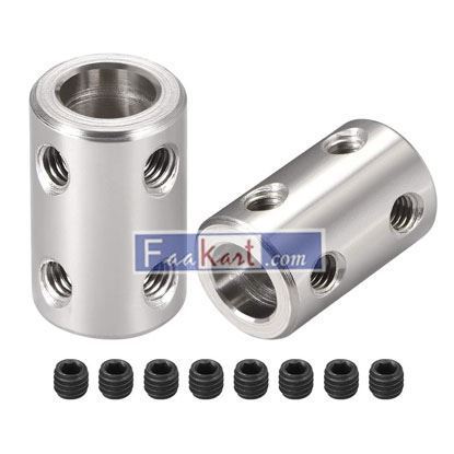 Picture of 8mm to 8mm Bore Rigid Coupling Set Screw L22XD14 Stainless Steel,Shaft Coupler Connector,Motor Accessories.  uxcell
