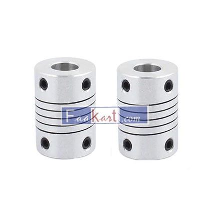Picture of 8mm to 8mm Shaft Coupling 25mm Length 18mm Diameter Stepper Motor Coupler Aluminum Alloy Joint Connector for 3D Printer CNC Machine DIY Encoder(Pack of 2  )   Xnrtop