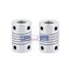 Picture of 8mm to 8mm Shaft Coupling 25mm Length 18mm Diameter Stepper Motor Coupler Aluminum Alloy Joint Connector for 3D Printer CNC Machine DIY Encoder(Pack of 2  )   Xnrtop