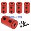 Picture of XHC210913-0007   Eilumduo  5Pcs 4-4mm Bore Rigid Couplings Set Screw Motor Connector Shaft Coupler for RC Robot, Car Model Shaft, CNC Machine, 3D Printer (L20XD12)