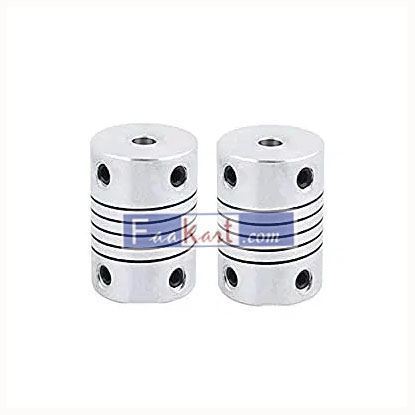 Picture of 4x4MM（D18*L25）  Xnrtop   4mm to 4mm Shaft Coupling 25mm Length 18mm Diameter Stepper Motor Coupler Aluminum Alloy Joint Connector for 3D Printer CNC Machine DIY Encoder