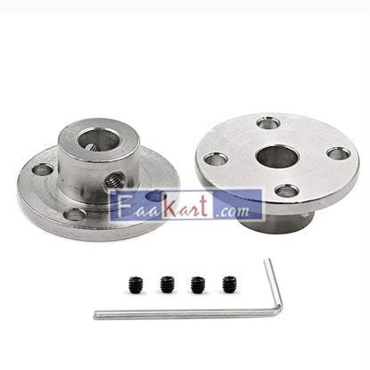 Picture of 7mm/0.28 inch Metal Flange Shaft Coupling Rigid Flange Coupling Motors Guide Shaft Axis Bearing      Luomorgo
