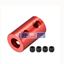 Picture of Shaft Coupling 3mm to 6mm Bore L20xD12 Robot Motor Wheel Rigid Flexible Coupler Connector Red   Unique Bargains