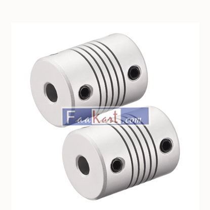 Picture of 5mm to 8mm Aluminum Alloy Shaft Coupling Flexible Coupler Motor Connector Joint L25xD19   Uxcell