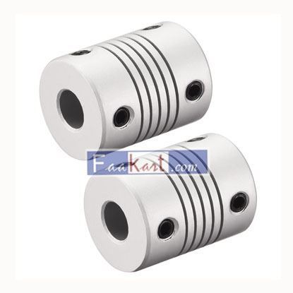 Picture of 7mm to 10mm Aluminum Alloy Shaft Coupling Flexible Coupler Motor Connector Joint L25xD19   Uxcell