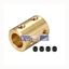 Picture of Shaft Coupling 6mm to 10mm Bore L22xD16 Robot Motor Wheel Rigid Flexible Coupler Connector Gold Tone   Unique Bargains