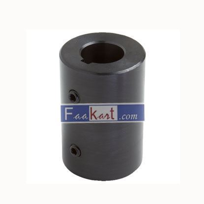 Picture of RC-075-KW   Climax Metals  Part RC-075-KW Mild Steel, Black Oxide Plating Rigid Coupling, 3/4 inch bore, 1 1/2 inch OD, 2 inch Length, 5/16-18 x 3/8 Set Screw