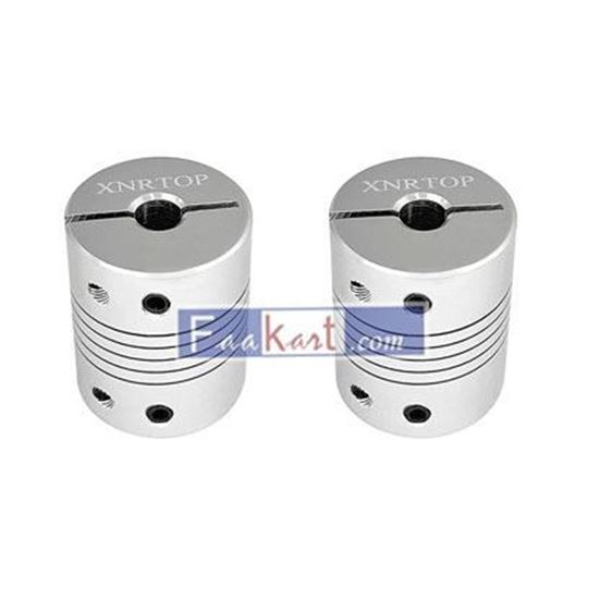 Picture of L40D32mm 12x16mm  Xnrtop  12mm to 16mm Shaft Coupling 40mm Length 32mm Diameter Stepper Motor Coupler Aluminum Alloy Joint Connector for 3D Printer CNC Machine DIY Encoder
