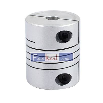 Picture of A16121900ux0371  uxcell   10mm to 10mm Shaft Coupling 30mm Length 25mm Diameter Stepper Motor Coupler Aluminum Alloy Joint Connector for 3D Printer CNC Machine DIY Encoder