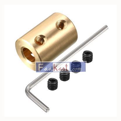 Picture of 5mm to 7mm Aluminium Alloy Brass Motor Shaft Coupling Joint Connector  Unique Bargains
