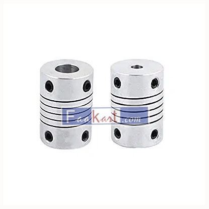 Picture of 4mm to 8mm Shaft Coupling 25mm Length 18mm Diameter Stepper Motor Coupler Aluminum Alloy Joint Connector for 3D Printer CNC Machine DIY Encoder ( Pack of 2 )  Xnrtop