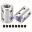 Picture of uxcell  8mm to 10mm Bore Rigid Coupling Set Screw L22XD16 45 # Steel,Shaft Coupler Connector,Motor Accessories,2pcs