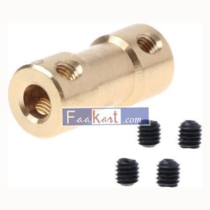 Picture of GRUNI Coupler 2-5mm for Motor Copper Shaft Coupling Coupler Connector Sleeve Adapter (Size: 3.17 4mm )