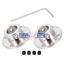 Picture of DMiotech  2 Pack 12mm Flange Coupling Connector Rigid Guide Shaft Support Coupler Shaft Coupling with M2 Hex Wrench and Screws for DIY RC Model Motors