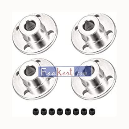 Picture of DMiotech   4 Pack 8mm Inner Dia H13xD16 Flange Coupling Connector Rigid Guide Shaft Support Coupler