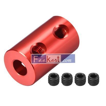 Picture of Unique Bargains  Shaft Coupling 3.17mm to 5mm Bore L20xD12 Robot Motor Wheel Rigid Flexible Coupling Coupler Connector Red