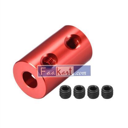 Picture of Unbranded  Shaft Coupling 2mm to 5mm Bore L20xD12 Robot Motor Wheel Rigid Coupler Red