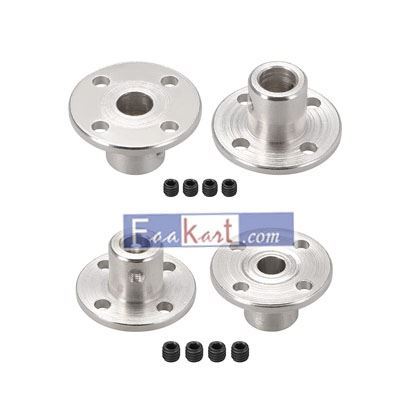 4 PCS 5mm Rigid Shaft Couplers - Steel Screw Coupling Connectors For 3D Printers & DIY Projects