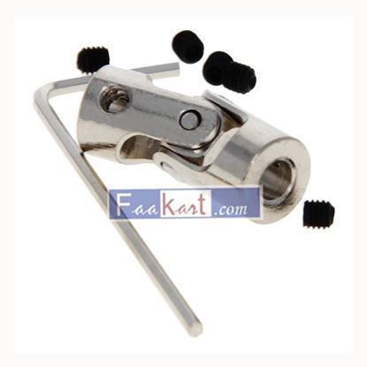 Picture of Fielect  1pcs 3mm to 4mm Inner Dia Rotatable Universal Steering Shaft U Joint Coupler L23 x D9