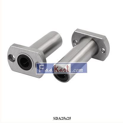 Picture of 8mm Inner Dia Oval Flange Mounted Linear Bearing LMH8LUU (2Pcs)  Generic
