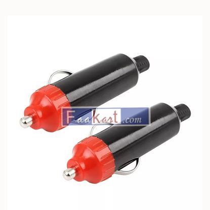 Picture of Unique Bargains Waterproof Cigarette Lighter Power Socket Plug Connector for Car Motorcycle 3.01 Black 2pcs