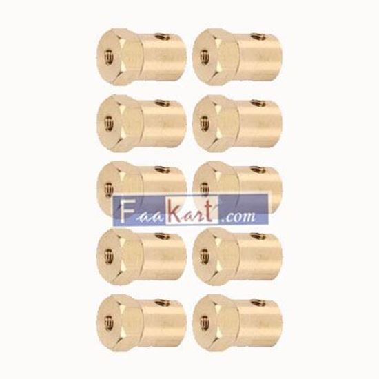 Picture of Hex Shaft Coupling Brass Shaft Coupler Joint Rust Proof 6mm Replacement Part