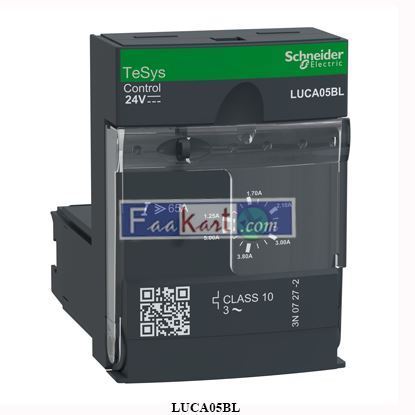 Picture of LUCA05BL Schneider Electric  Standard control unit, TeSys U, 1.25-5A, 3P motors, thermal magnetic protection, class 10, coil 24V DC