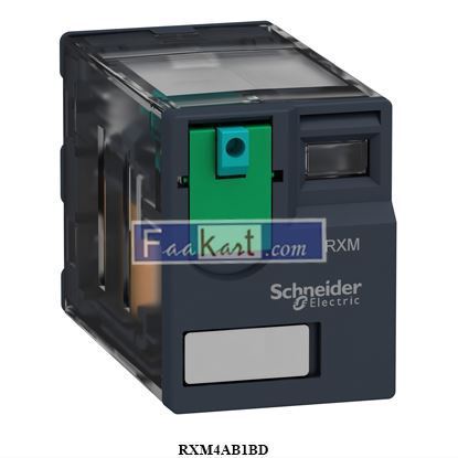 Picture of RXM4AB1BD Schneider Electric Miniature plug-in relay, 6 A, 4 CO, 24 V DC