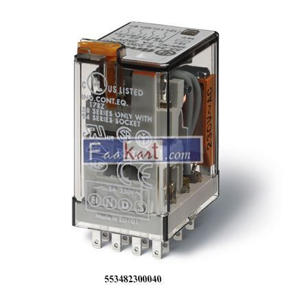 Picture of 553482300040 | 55.34.8.230.0040 | FINDER 55 Series Miniature General Purpose Relays 7 10 A.